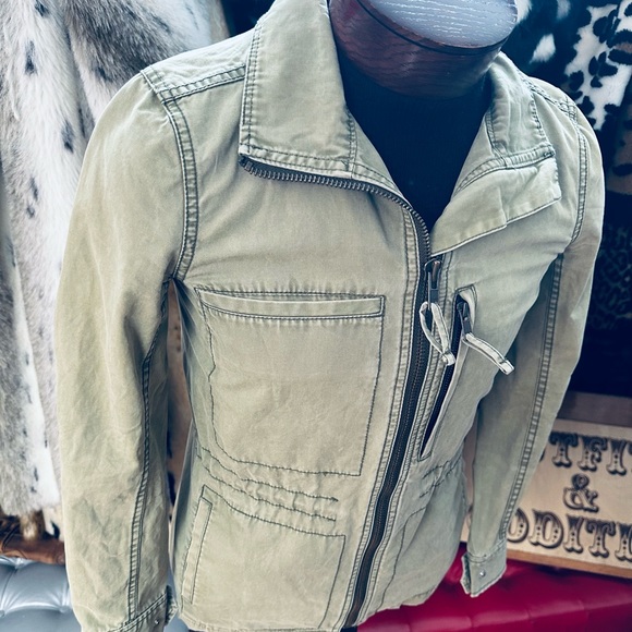 Madewell Cargo Canvas Army Green Surplus Jacket - Picture 3 of 8